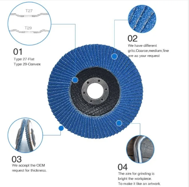 60# Flap Disc with Zirconia Alumina for Stainless Steel Polishing